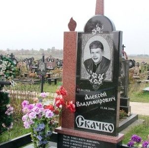 Цветные памятники на могилу фото и цены