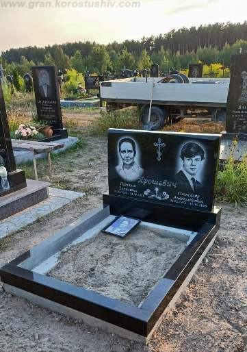 пам ятник на двох під ключ граніт Коростишів київ Україна фото ціна