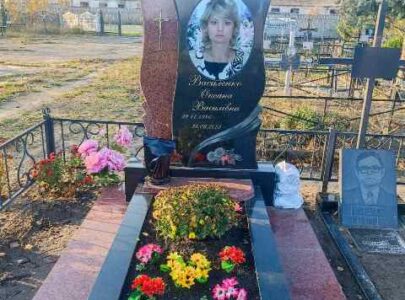 Одинарний памятник з граніту
