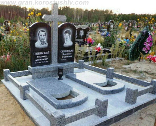 двійні пам ятники під ключ граніт Коростишів київ Україна фото ціна