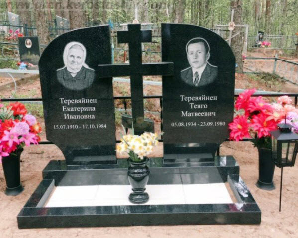 розміри подвійного пам ятника під ключ граніт Коростишів київ Україна фото ціна
